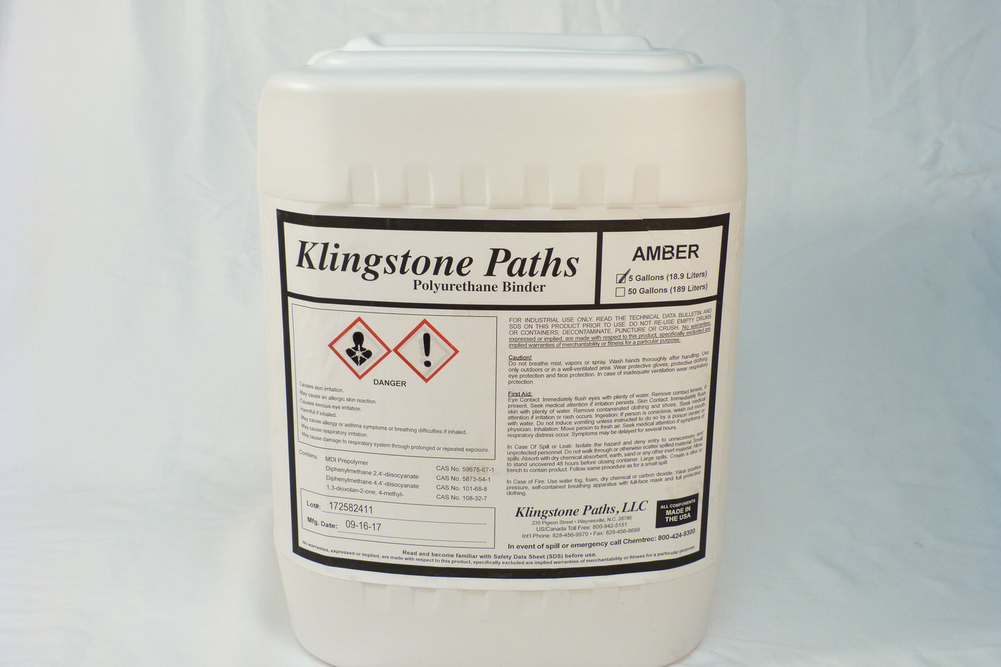 Klingstone Paths Amber Patented - 5 Gallon Container - with Boxes Gravel Binder