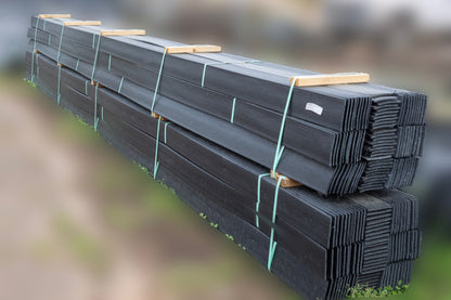 Black bender board pallets on the ground 