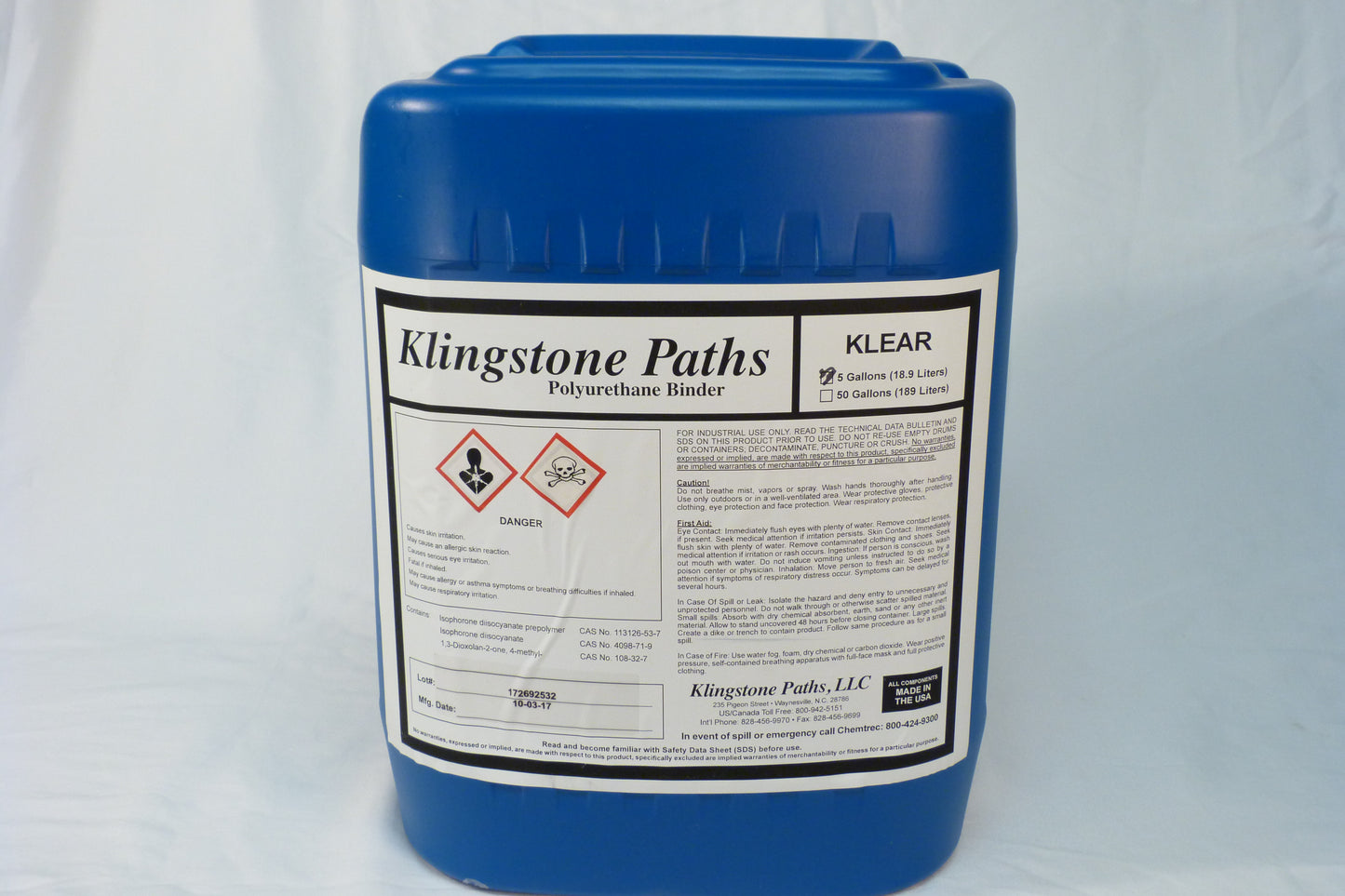 Klingstone Path Klear Patented - 1 and 5 Gallon Container - w/ Boxes - Gravel Binder